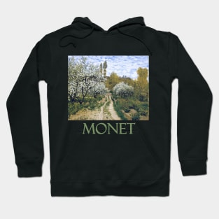 Trees in Bloom (1872) by Claude Monet Hoodie